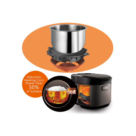 Buffalo IH18, IH Smart Cooker (10 Cups) - Titanium Grey