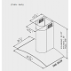 Ekolos EME36GW — 36" Wall‑Mount Canopy Range Hood